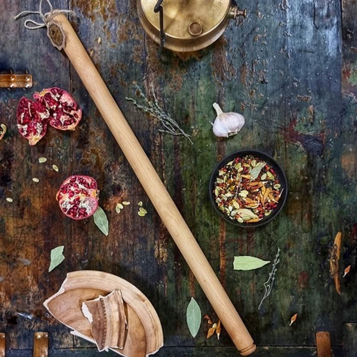 Maysternya Extra Lange Houten Deegroller – 70 cm