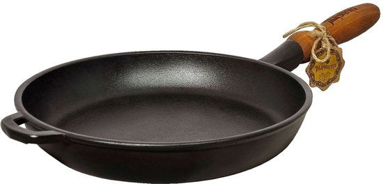 Maysternya Gietijzeren Koekenpan met houten handvat - Ø 28 x 6 cm
