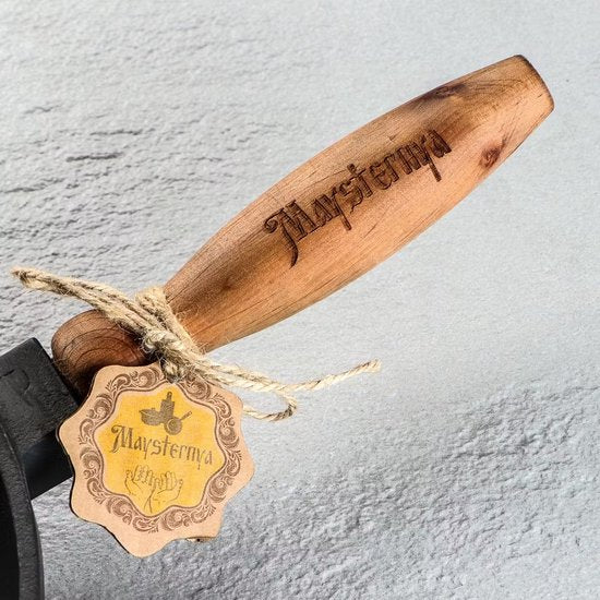 Maysternya Gietijzeren Koekenpan met houten handvat - Ø 28 x 6 cm
