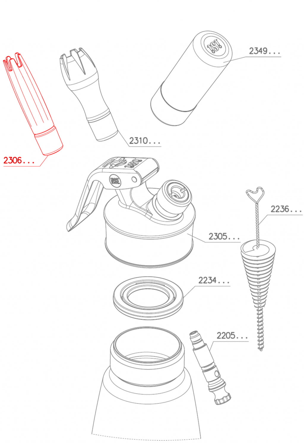 iSi Spuitmond ster Profi Whip