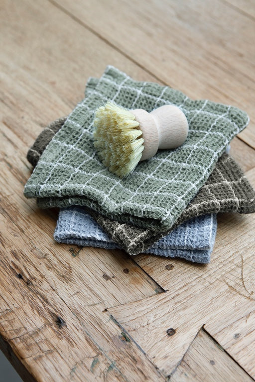 Walra Vaatdoekenset Dry with Cubes – 3-delig – Katoen - Zwart