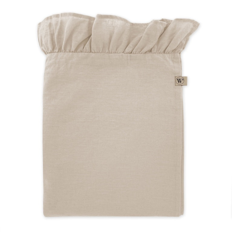 Walra Tafelkleed Lovely Linnen Ruffles - 140x240cm - Naturel
