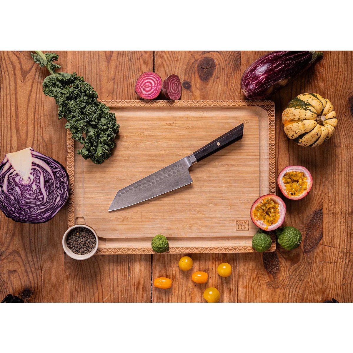 Kotai Bunka Starter Set – Schilmes 90mm & Santoku 170mm - Geleverd in een Luxe bamboe geschenkverpakking