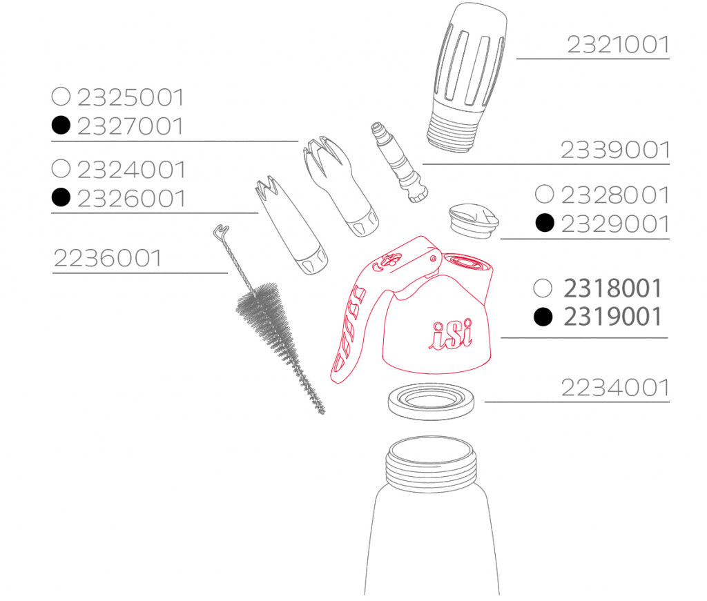 iSi Kopstuk compleet Dessert Whip - Wit