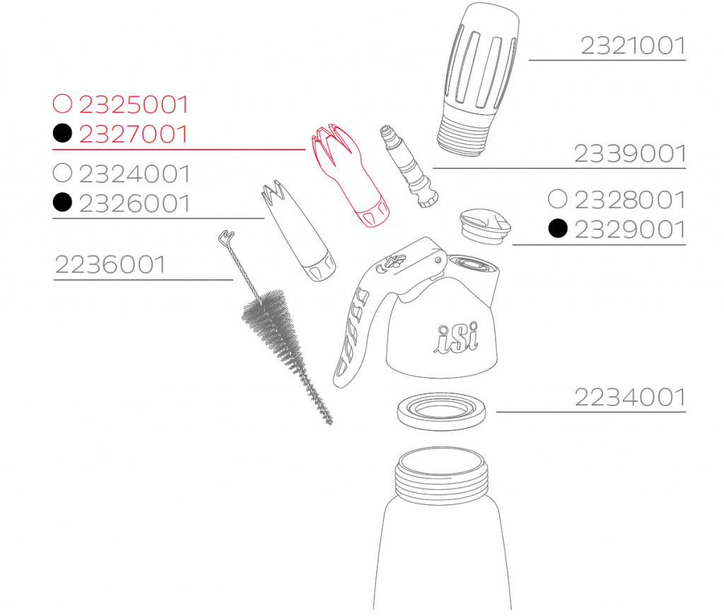 iSi Spuitmond tulp Dessert Whip - Zwart