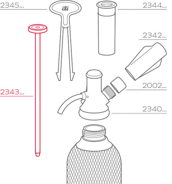 iSi Stijgbuis/pompdeel Sodamaker Classic