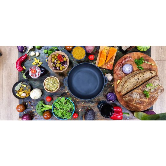 Maysternya Gietijzeren Barbecuepan met handvaten - Ø 20 x 4 cm