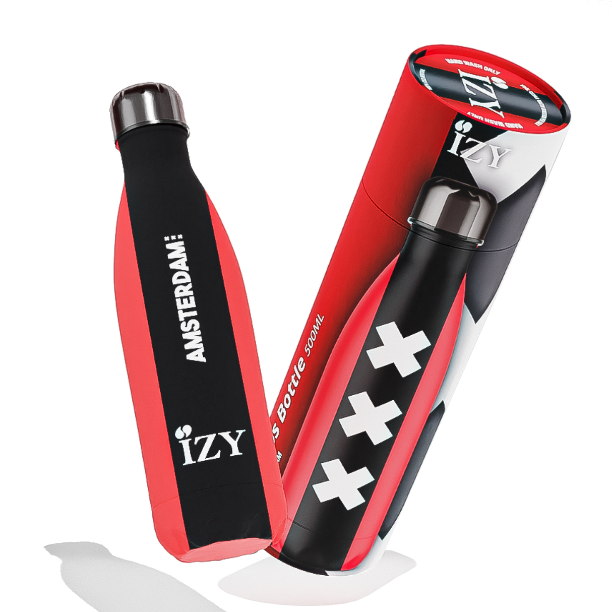 IZY Thermofles - Vlag van Amsterdam | 500ML Stijlvolle & Duurzame Fles