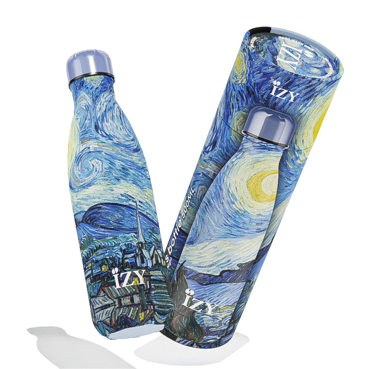 IZY Thermofles - Starry Night | Kunstzinnige RVS Drinkfles 500ML - The Artists Prints