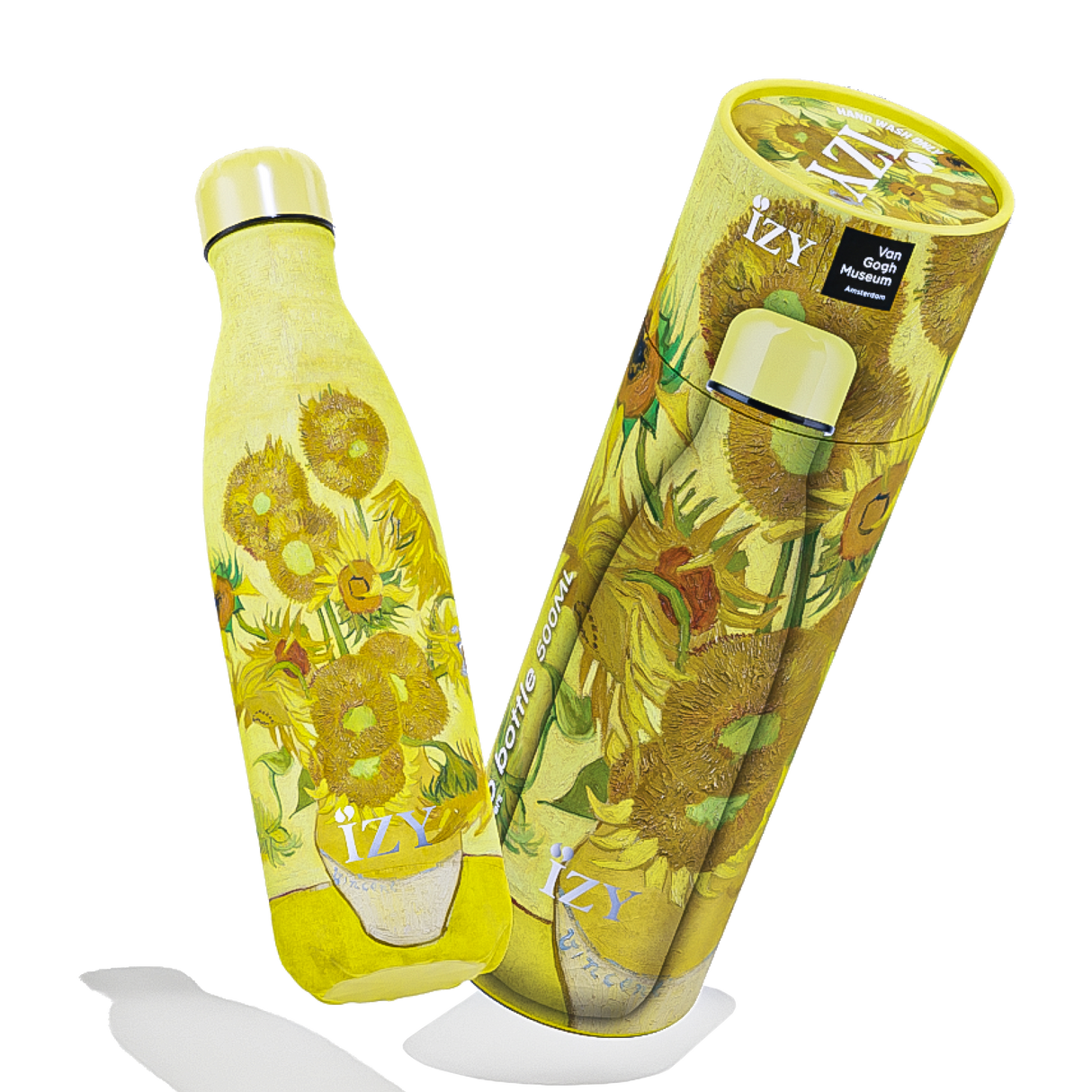 IZY Thermofles - Zonnebloemen | Kunstzinnige RVS Drinkfles 500ML - The Artists Prints