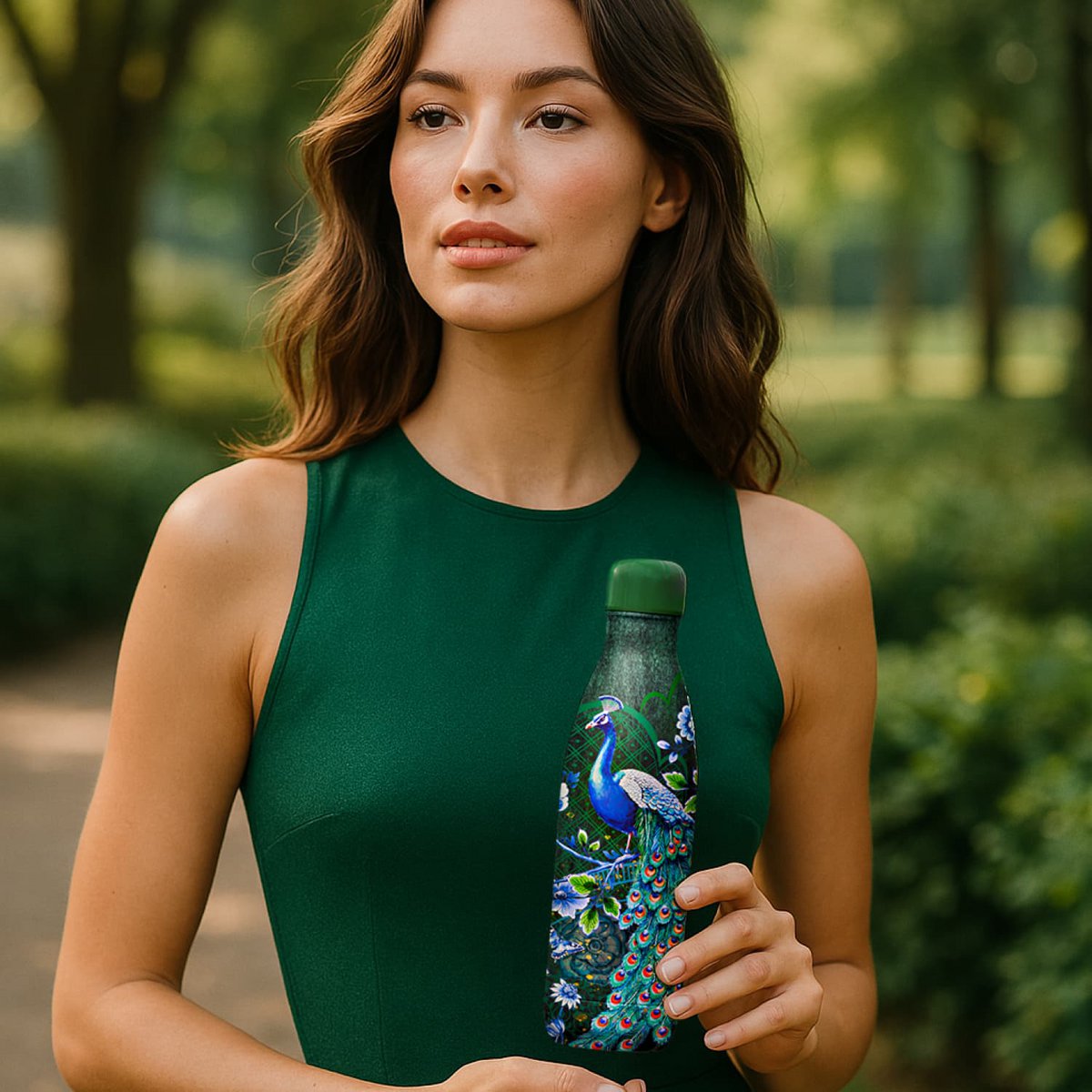 IZY Drinkfles Majestic Green | 500ML Luxe & Duurzame Thermofles - Modern Mastery Collectie