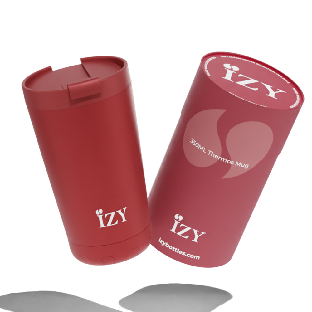 IZY Thermomok 350ML - Rood | Herbruikbare Koffiebeker To Go - The Originals Collectie