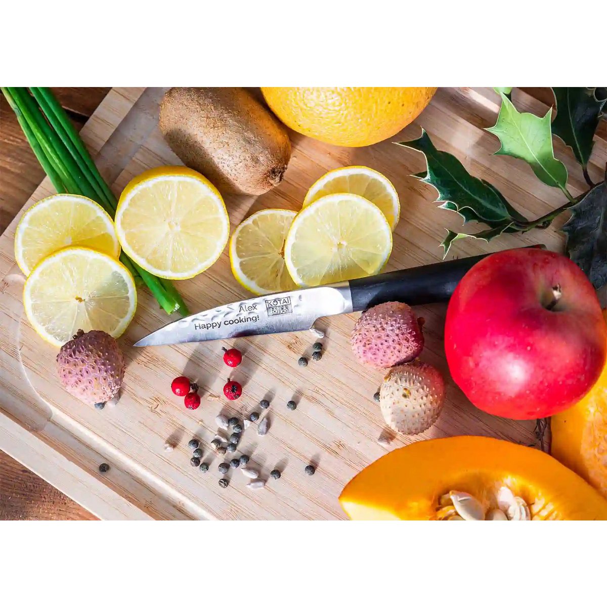 Kotai Schilmesje 90 mm – Met Bamboe Saya - Geleverd in een Luxe bamboe geschenkverpakking