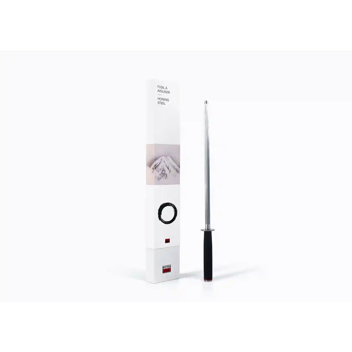 Kotai Aanzetstaal 30 cm – Voor Het Behouden Van Messen-Scherpte - Geleverd in een Luxe bamboe geschenkverpakking