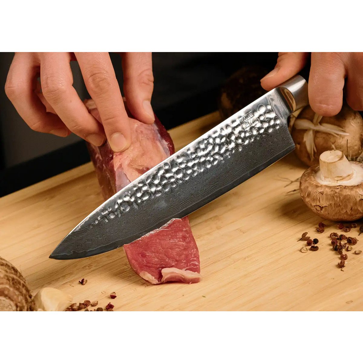 Gyuto Damascus koksmes - Geleverd in een Luxe bamboe geschenkverpakking