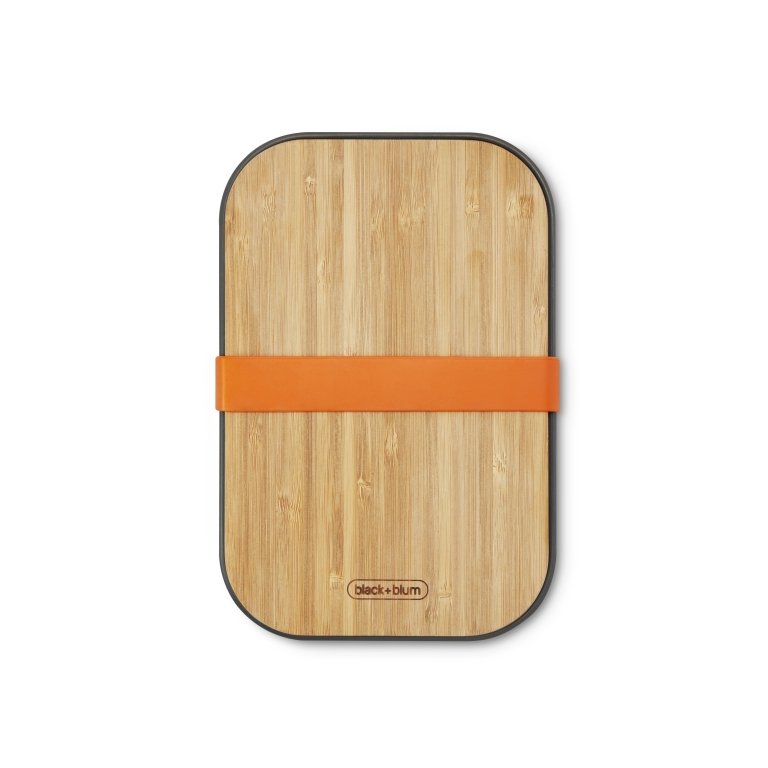 Black+Blum Broodtrommel – Oranje - 223×150×52 mm | Stijlvol, duurzaam & multifunctioneel