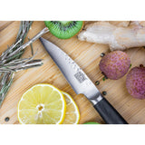 Messen- en keukenaccessoireset - De complete set Deluxe Edition (C): 6 messen + 5 accessoires - Geleverd in een Luxe bamboe geschenkverpakking