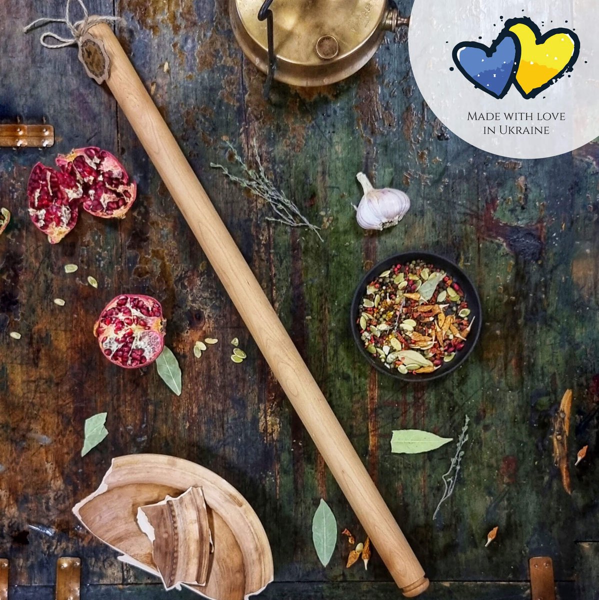 Maysternya Extra Lange Houten Deegroller – 70 cm