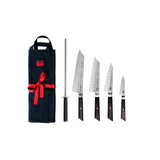 Kotai Bunka Complete Set Deluxe – 4 Messen + Messenzak & Aanzetstaal - Geleverd in een Luxe bamboe geschenkverpakking