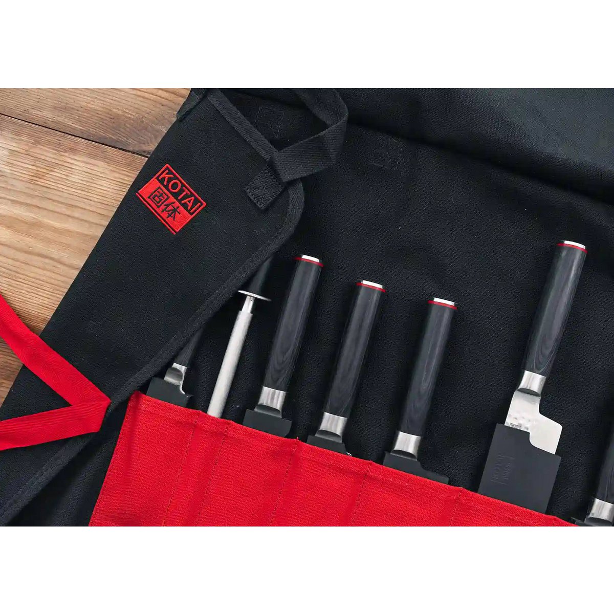 Kotai Bunka Complete Set Deluxe – 4 Messen + Messenzak & Aanzetstaal - Geleverd in een Luxe bamboe geschenkverpakking