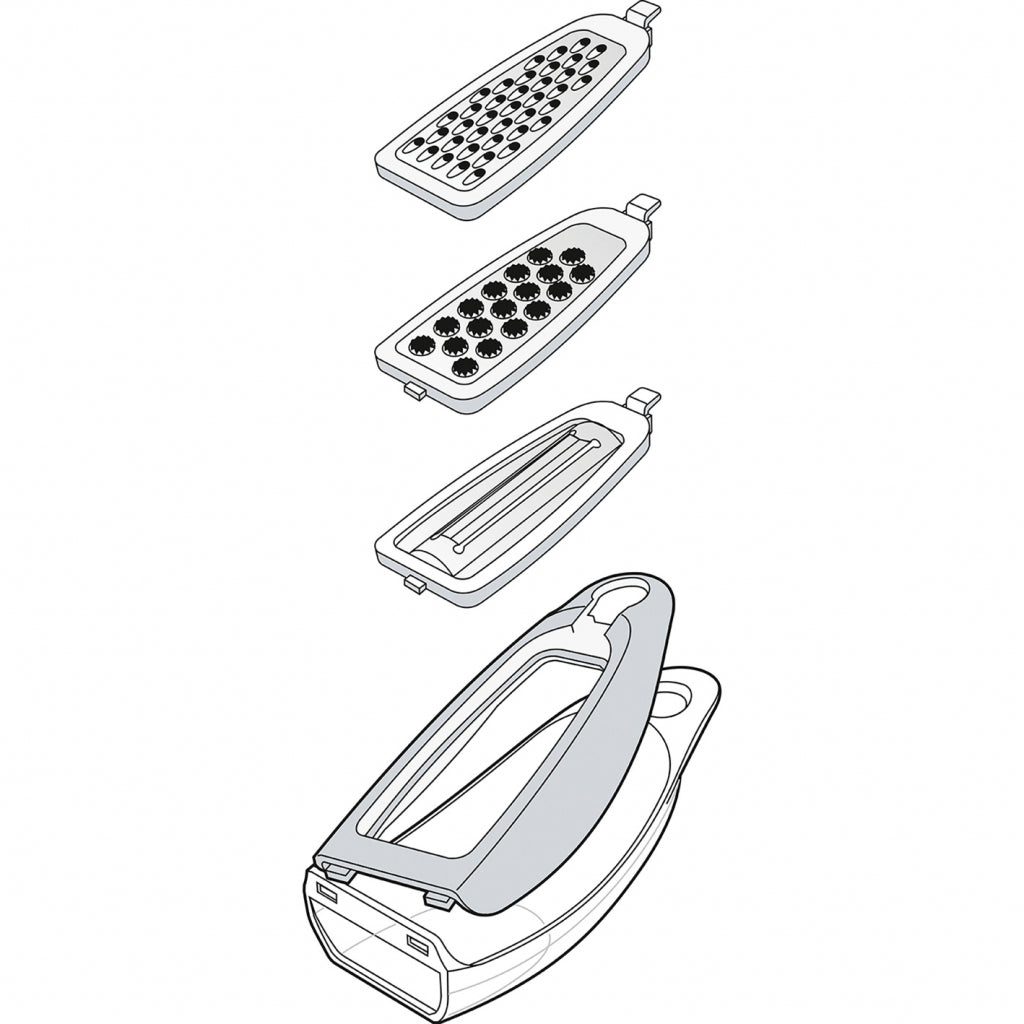 Anysharp 3-in-1 smart box rasp - met Opvangbak