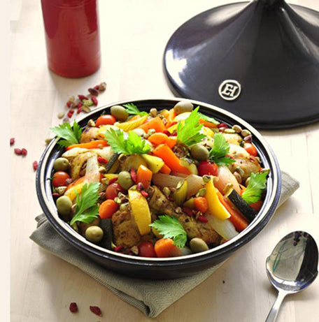 Emile Henry Tajine E-box - Ø320mm - Fusain - Keramische Tajine met Geschenkverpakking