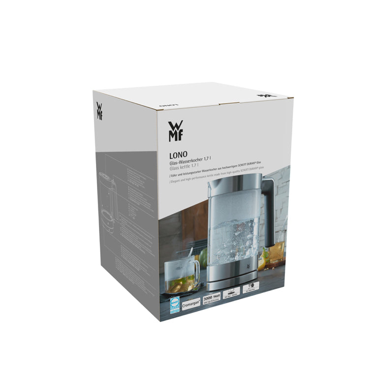 WMF Lono Glass Waterkoker – Hoogwaardig glas, 1,7 L, 3000 W