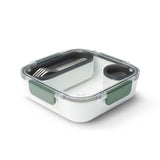 Black+Blum Lunchbox Original Groen – 3 Vakken, Lekvrij & Functioneel 198x198x56mm