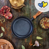 Maysternya Gietijzeren Koekenpan met houten handvat - Ø 28 x 6 cm