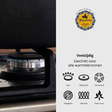 Maysternya Gietijzeren Koekenpan met houten handvat - Ø 28 x 6 cm