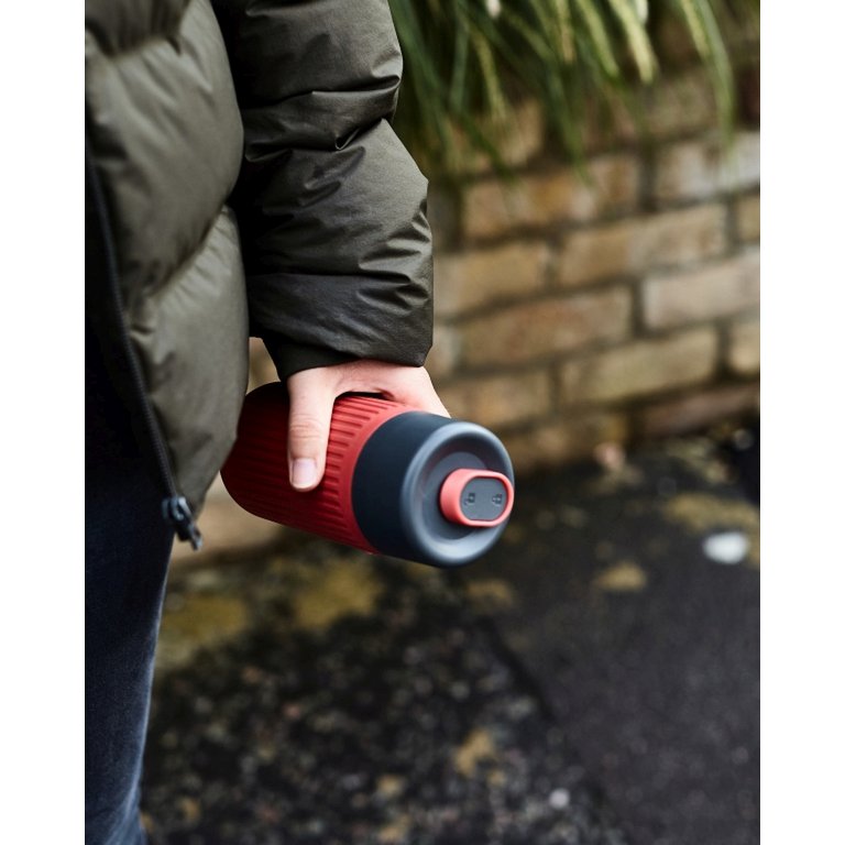 Black+Blum Reisbeker Glas 0,34 L - Rood - Lekvrij, Smaakneutraal & Duurzaam