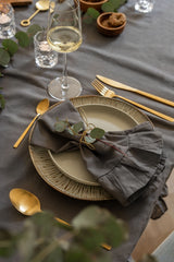 Walra Servet Set Lovely Linnen Ruffles 4-delig - Beige