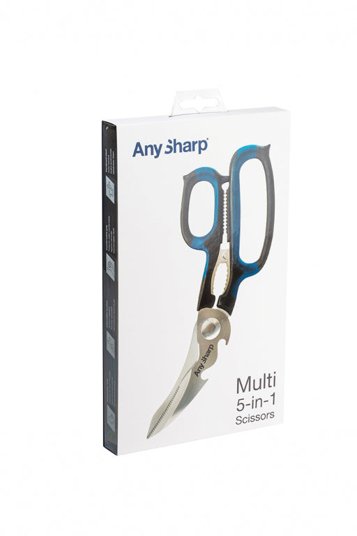 Anysharp 5-in-1 schaar multifunctioneel - Zwart/blauw