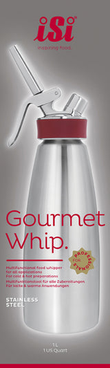 iSi Gourmet Whip Plus RVS 0.25 Liter  – Veelzijdige slagroom- en kooksyfoon
