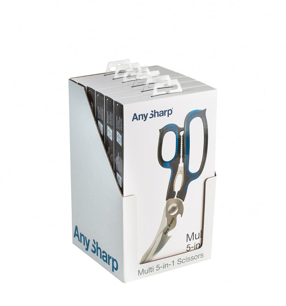 Anysharp 5-in-1 schaar multifunctioneel - Zwart/blauw