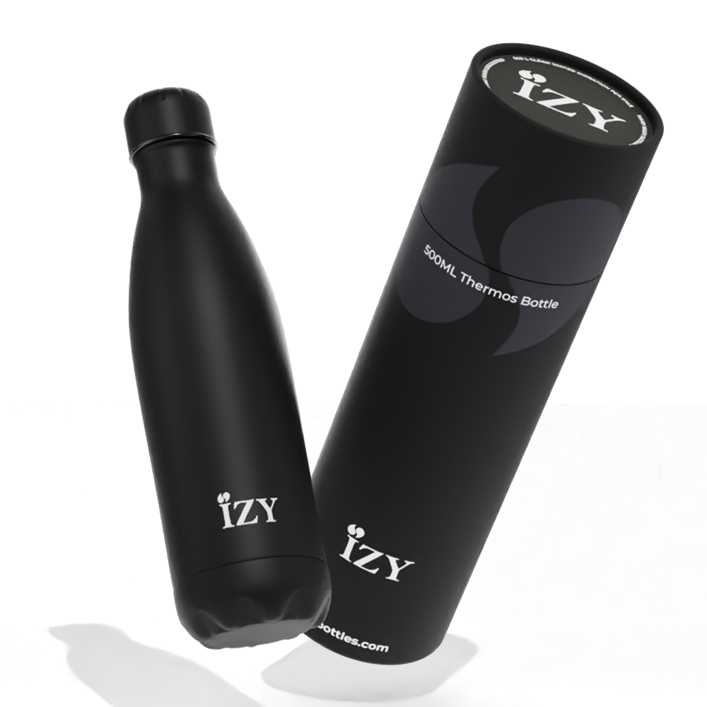 IZY Drinkfles - Zwart | 500ML - Thermofles To Go - The Originals Collectie