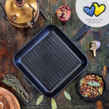 Maysternya Gietijzeren Grillpan vierkant - 28 x 28 x 4 cm