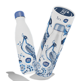 IZY Drinkfles - Peacock | Luxe Thermofles 500ML - Heinen Delfts Blauw Collectie