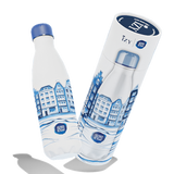 IZY Drinkfles - Plateel | Luxe Thermofles 500ML - Heinen Delfts Blauw Collectie
