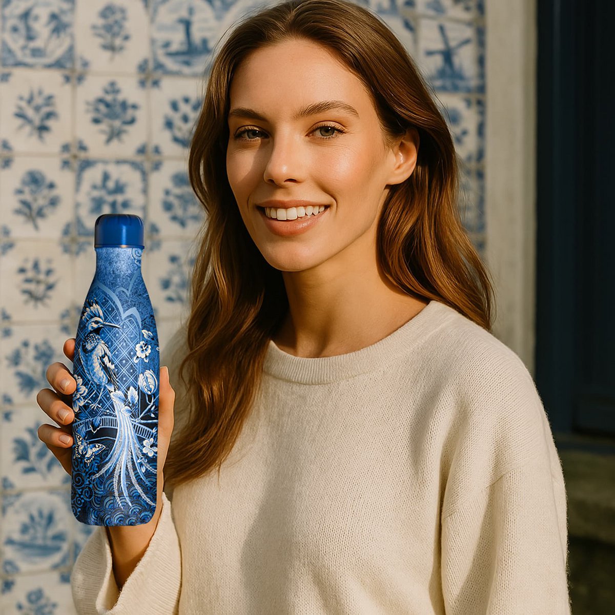 IZY Drinkfles Royal Blue | 500ML Luxe & Duurzame Thermofles - Modern Mastery Collectie