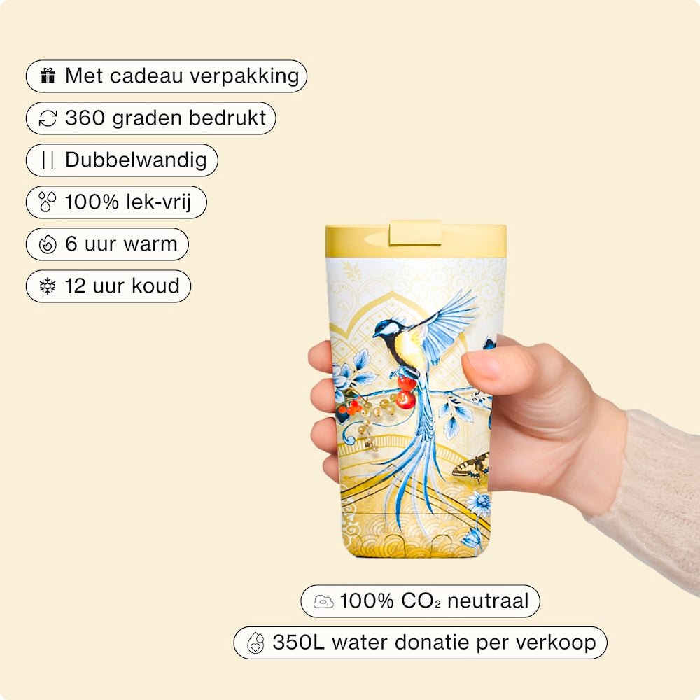 IZY Thermomok - Saffron Gold - 350ML Design Koffiebeker To Go - Modern Mastery Collectie