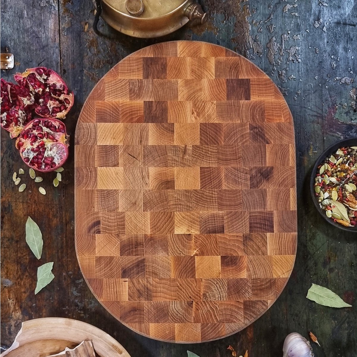 Maysternya Ovale Massief Hakblok - 44 x 32 x 4.5 cm