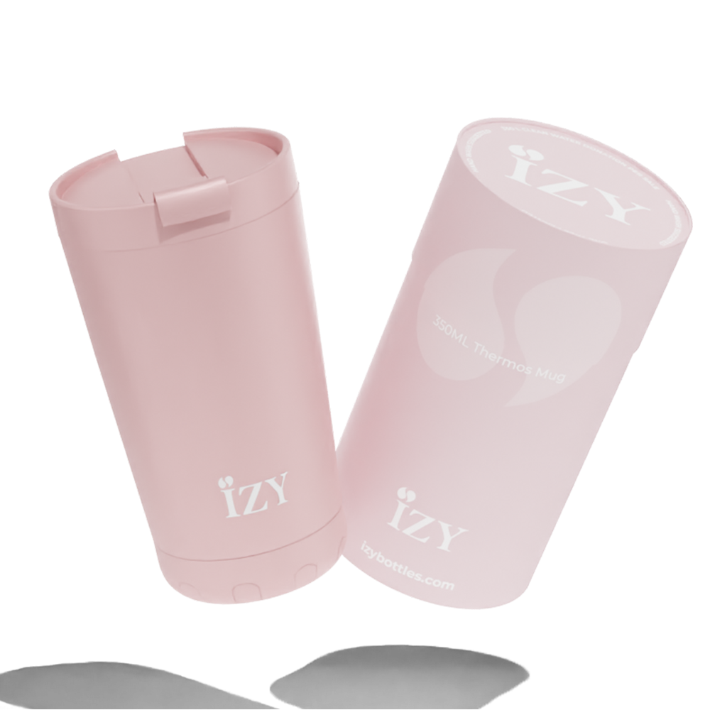 IZY Thermomok 350ML - Roze | Herbruikbare Koffiebeker To Go - The Originals Collectie