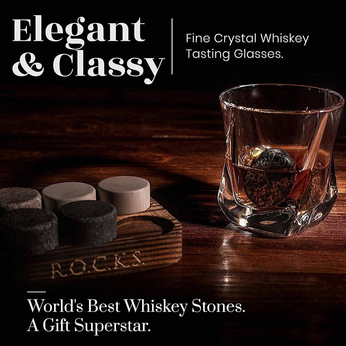 The Connoisseur's Set - Twist Whiskey Glass Edition - Geleverd in een geschenkverpakking