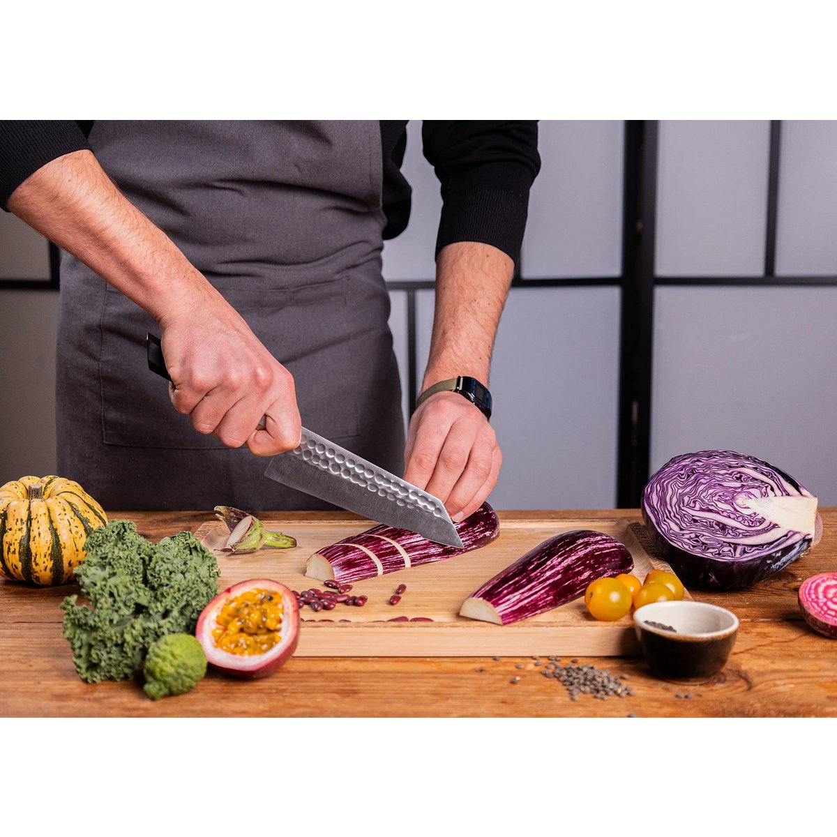 Kotai Kiritsuke Mes 170 mm – Japans Bunka Koksmes - Geleverd in een Luxe bamboe geschenkverpakking