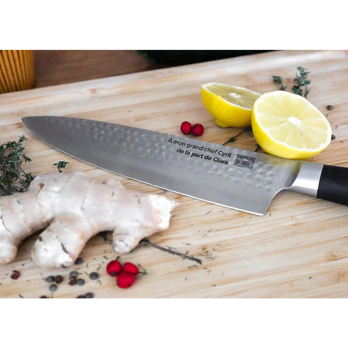 Kotai Gyuto Koksmes 200 mm – Met Bamboe Saya - Geleverd in een Luxe bamboe geschenkverpakking