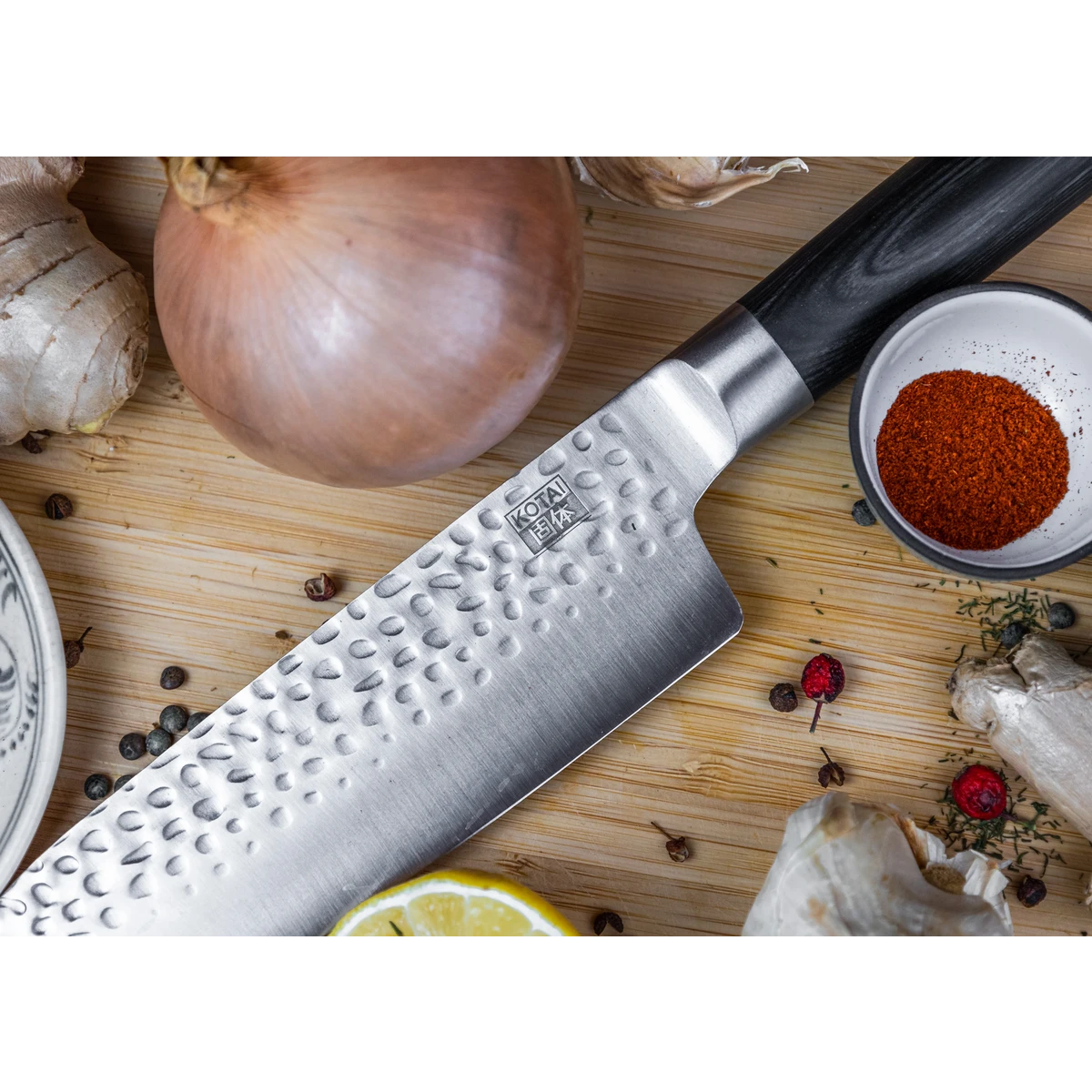 Kotai Starter Set – 2 Messen: Schilmesje & Santoku - Geleverd in een Luxe bamboe geschenkverpakking