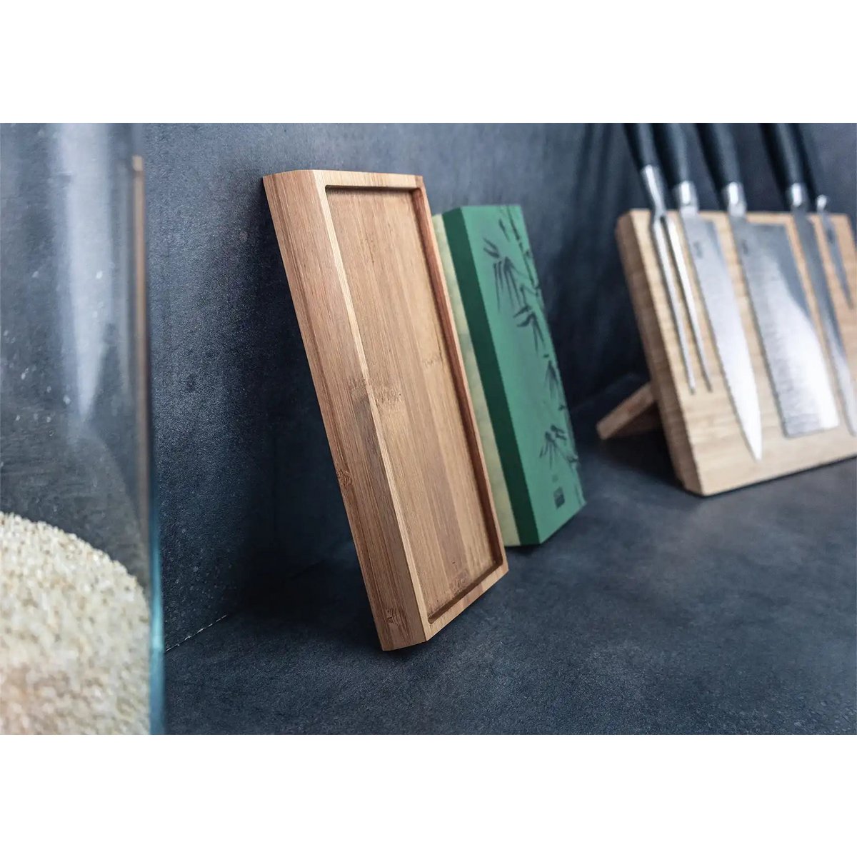 Kotai Slijpset – Wetsteen 400/1000 grit met Bamboe Voet & Hoekgeleider