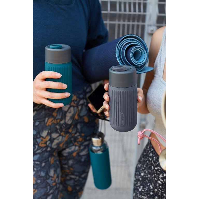 Black+Blum Reisbeker Glas 0,34 L - Blauw - Lekvrij, Smaakneutraal & Duurzaam