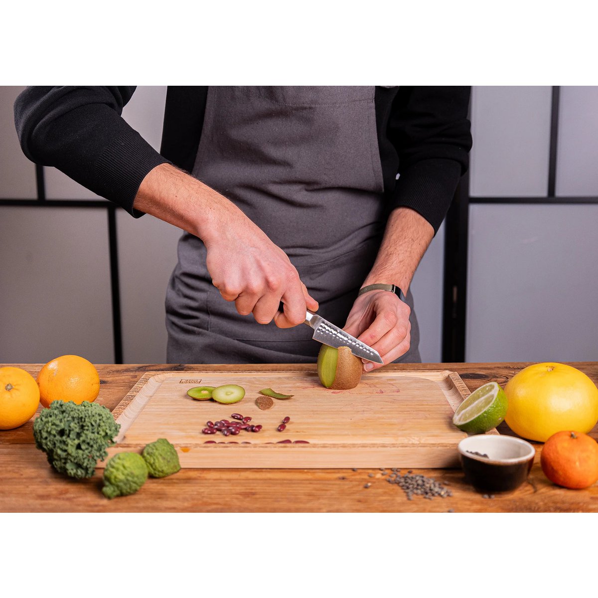 Kotai Kiritsuke Mes 90 mm – Japans Bunka Schilmes - Geleverd in een Luxe bamboe geschenkverpakking